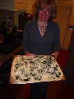 Spinach pizza pie!