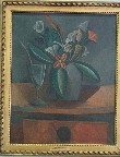 Flowers in a Grey Jar