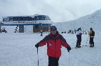 Up at 11,000 feet, Jim is ready to go down the back bowl.