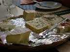 The cheese course during a fine lunch on the way to the Camargue.