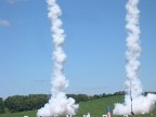 Okay, I was a little slow on the camera "trigger." Holy Cow did these two make some noise!