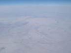 A frozen lakebed.