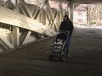 crossing a covered bridge