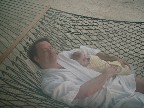 hanging on the hammock, just outside our room