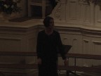 Downstairs now, Paula starts the processional