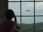 Paula reading the blimp