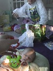 mom and daughter at play